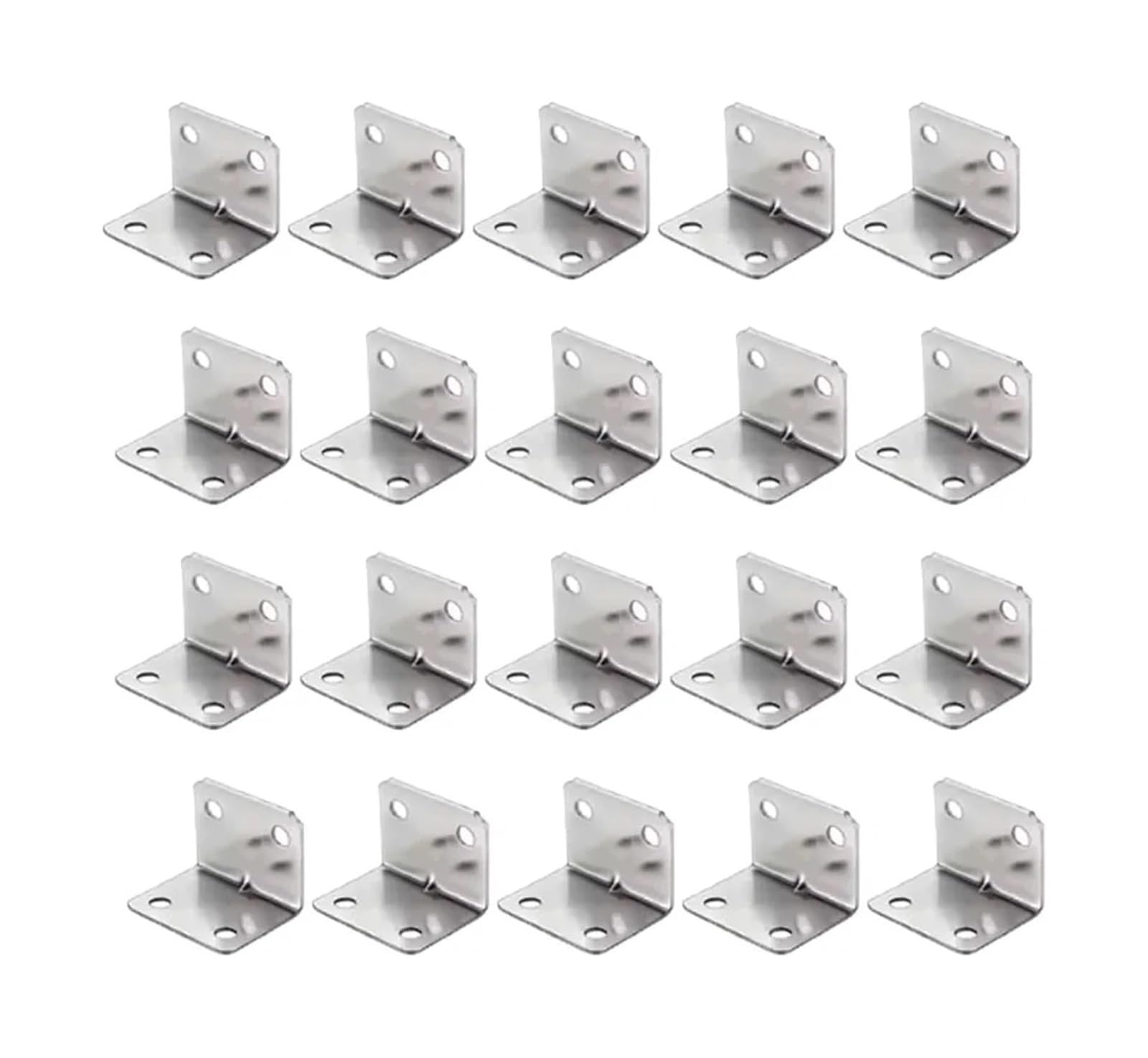 Opeximatun 20Pcs Angle Brackets, L Brackets 90 Degree Right Angle Corner Wood Furniture Bedframe Cabinet(20Pcs)