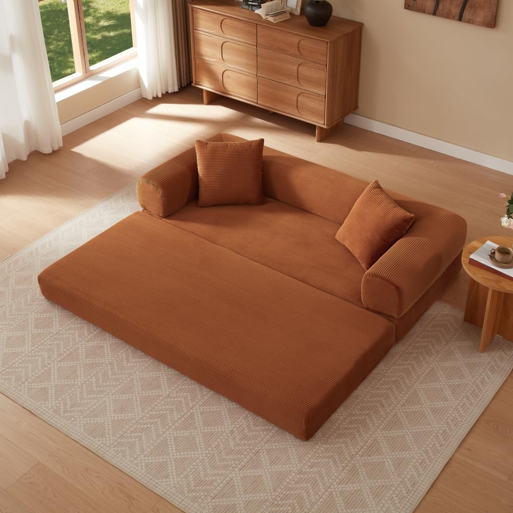 Sapgaks Sofá Plegable, sofá Convertible, Conjunto de sofá y Silla Seccional sin Marco, sofá Cama que se Puede Convertir en Cama, sofá con Suelo de Tatami, Adecuado para la Sala de Estar. Dormitorio