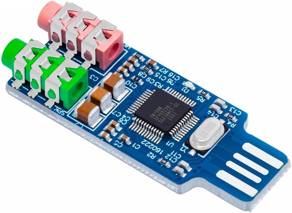 External Sound Card 5/10PCS CM108 USB Drive Free Sound Card Laptop Computer External Module - L059 for Windows, Mac,Desktop(10pcs)