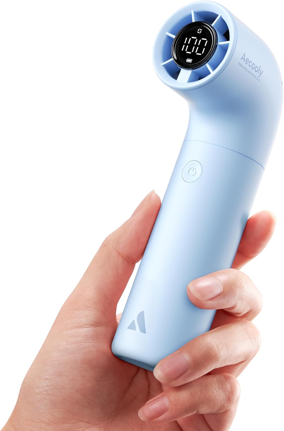 Aecooly Portable Handheld Fan, Powerful Turbo Mini Fan, 16500 RPM High Speed Aero, 14H Max Cooling Time, 5 Speeds Pocket Rechargeable Personal Small Travel GIfts for Women Men -Blue