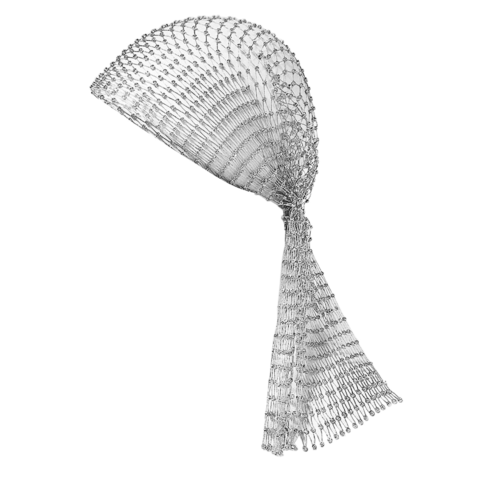 Sparkly Rhinestone Mesh Headband Glitter Crystal Headscarf for Women Girls Wide Elastic Nightclub Hair Wrap Fishnet Party Headband Rave Hair Accessories Costume Head Covering - Image 4