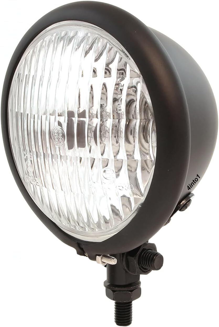 4.5″ Bottom Mount Halogen Motorcycle Headlight – Matte Black w/Clear Lens 4.5″ Bottom Mount Halogen Motorcycle Headlight – Matte Black w/Clear Lens