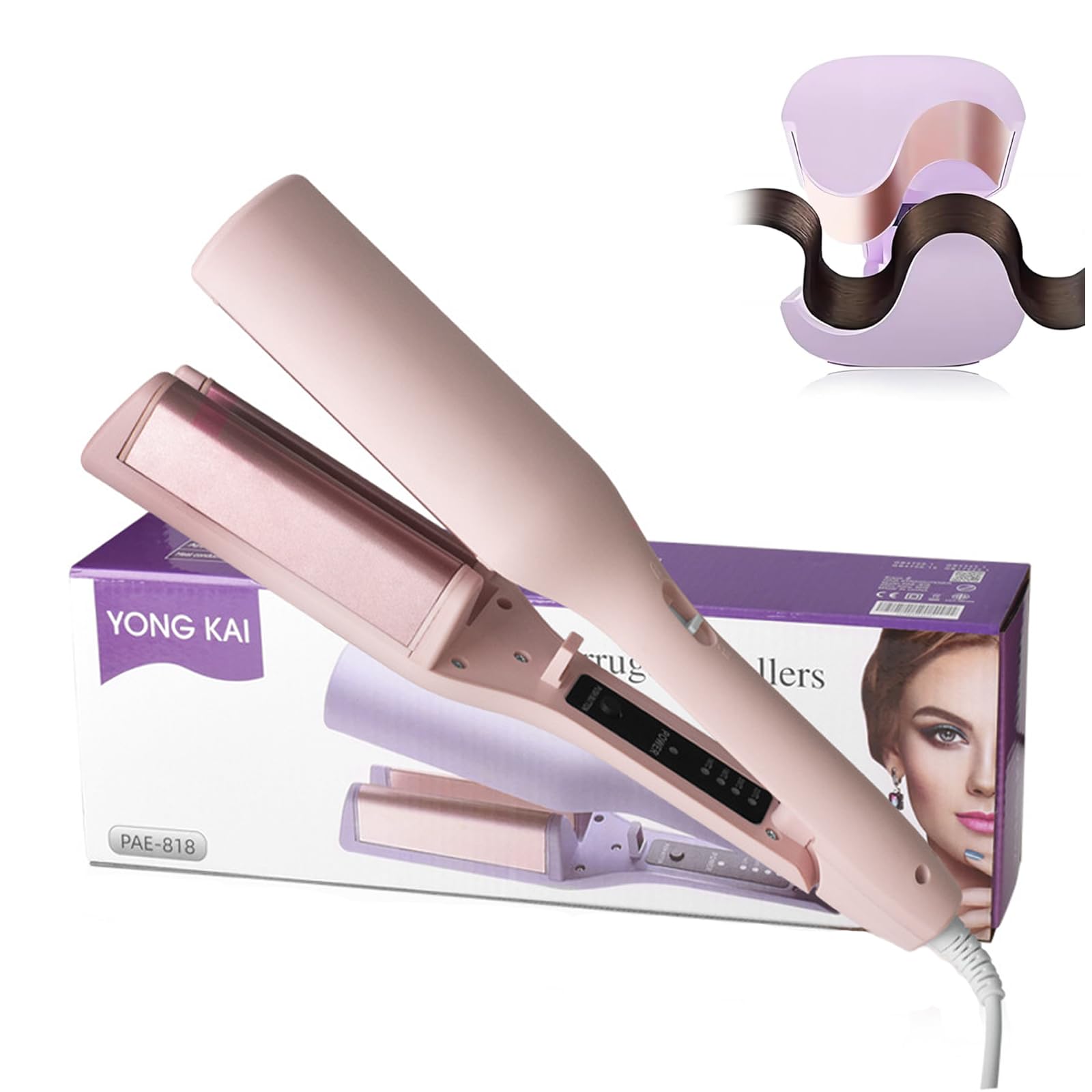 best size curling iron beach waves