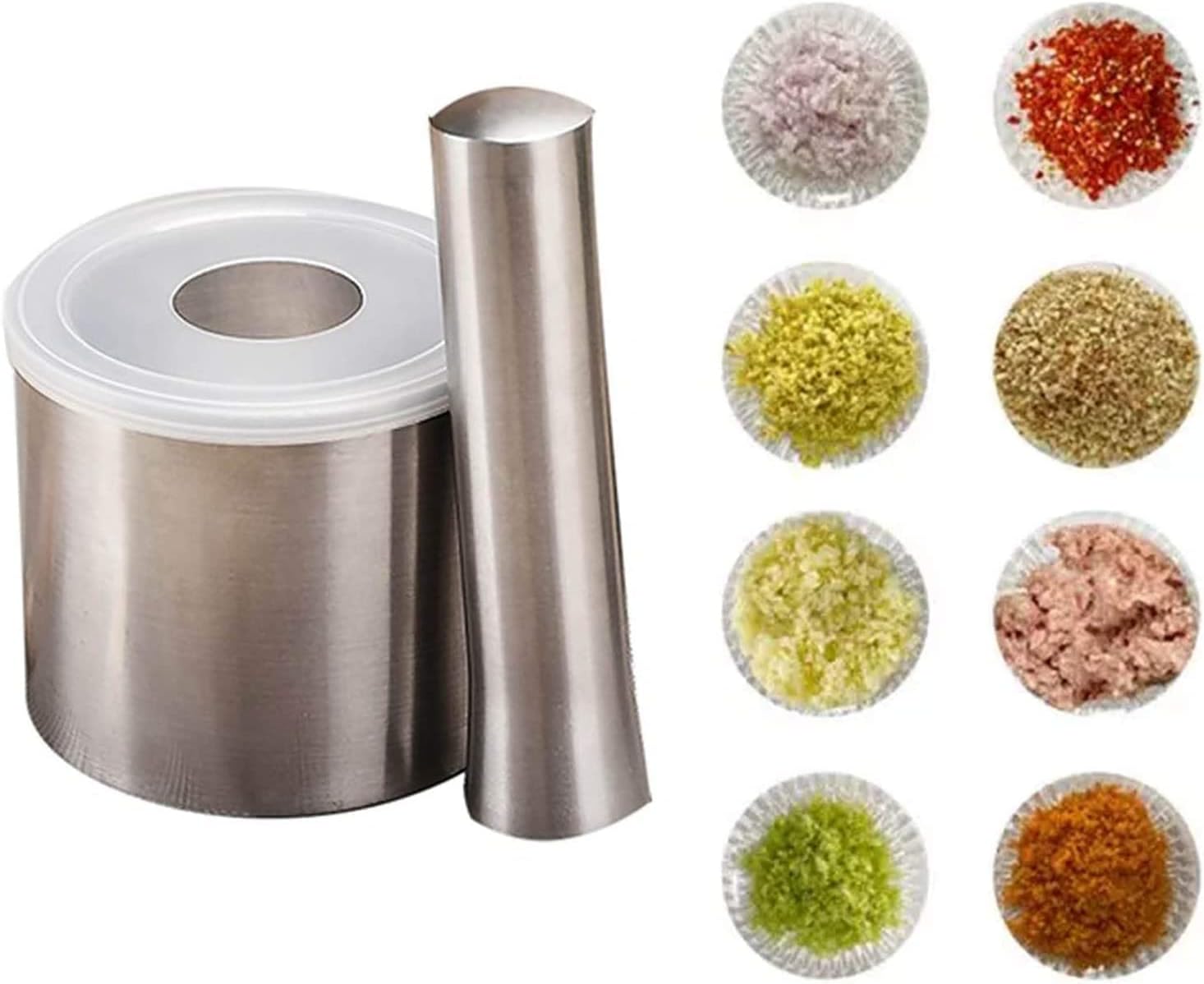 Stainless Steel Mortar and Pestle Set, Easy to Clean and