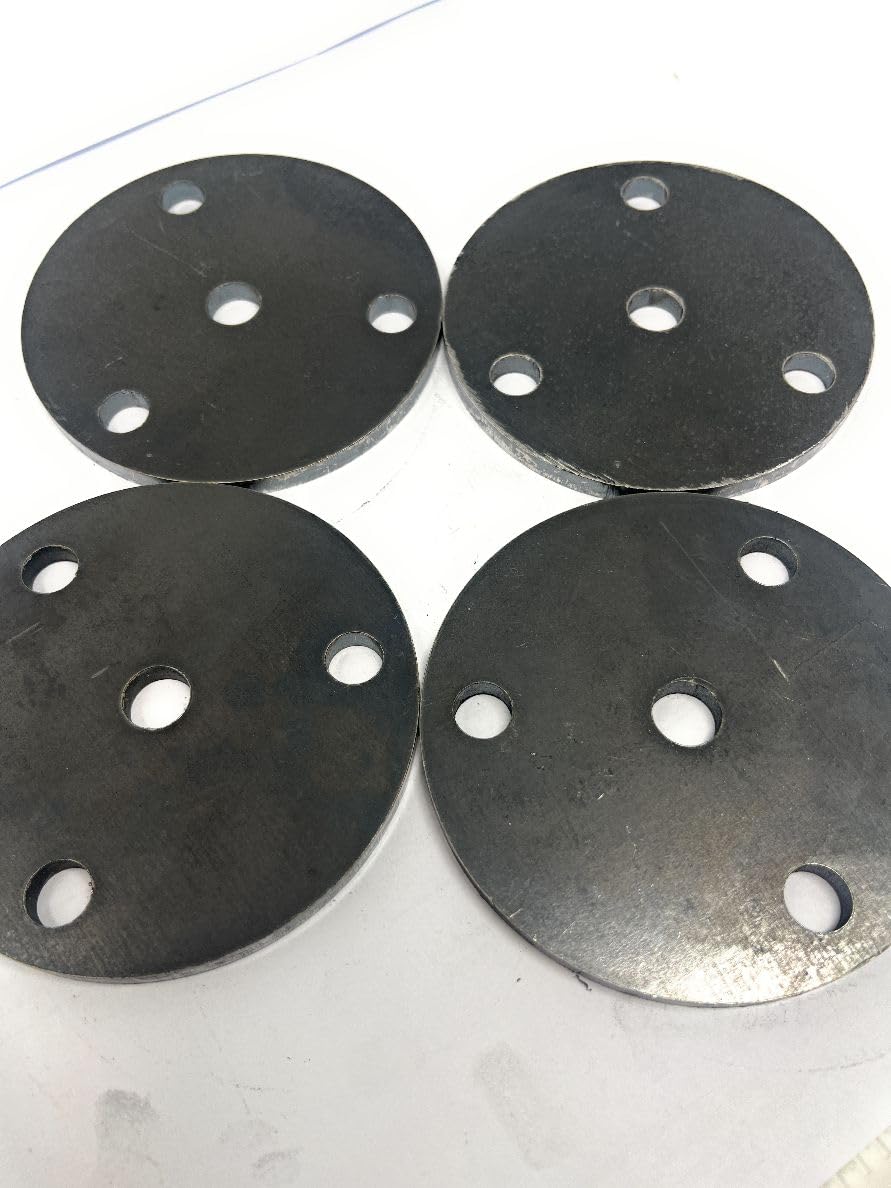 4x Eisenplatte Stahlplatte Eisen Stahl Platte Ankerplatte 120x8 Ronde roh Geländer Treppe Handlauf Schlosser Metallbau Anschweissen Pfosten