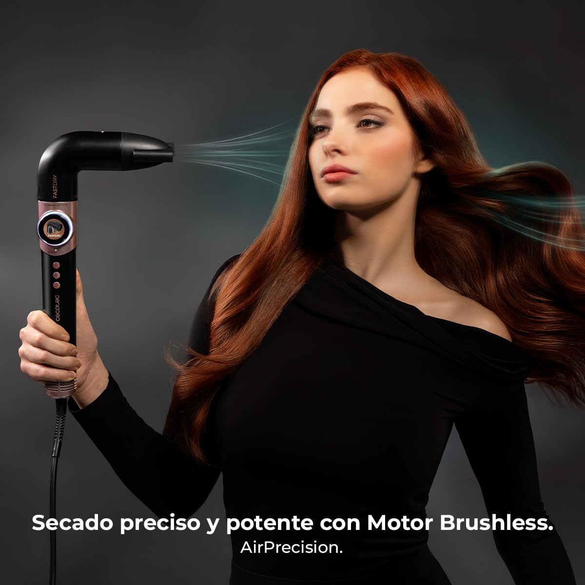 Cecotec AirGlisse 8in1 Cepillo de Aire Moldeador Multifunción 1400W 110000rpm Champagne