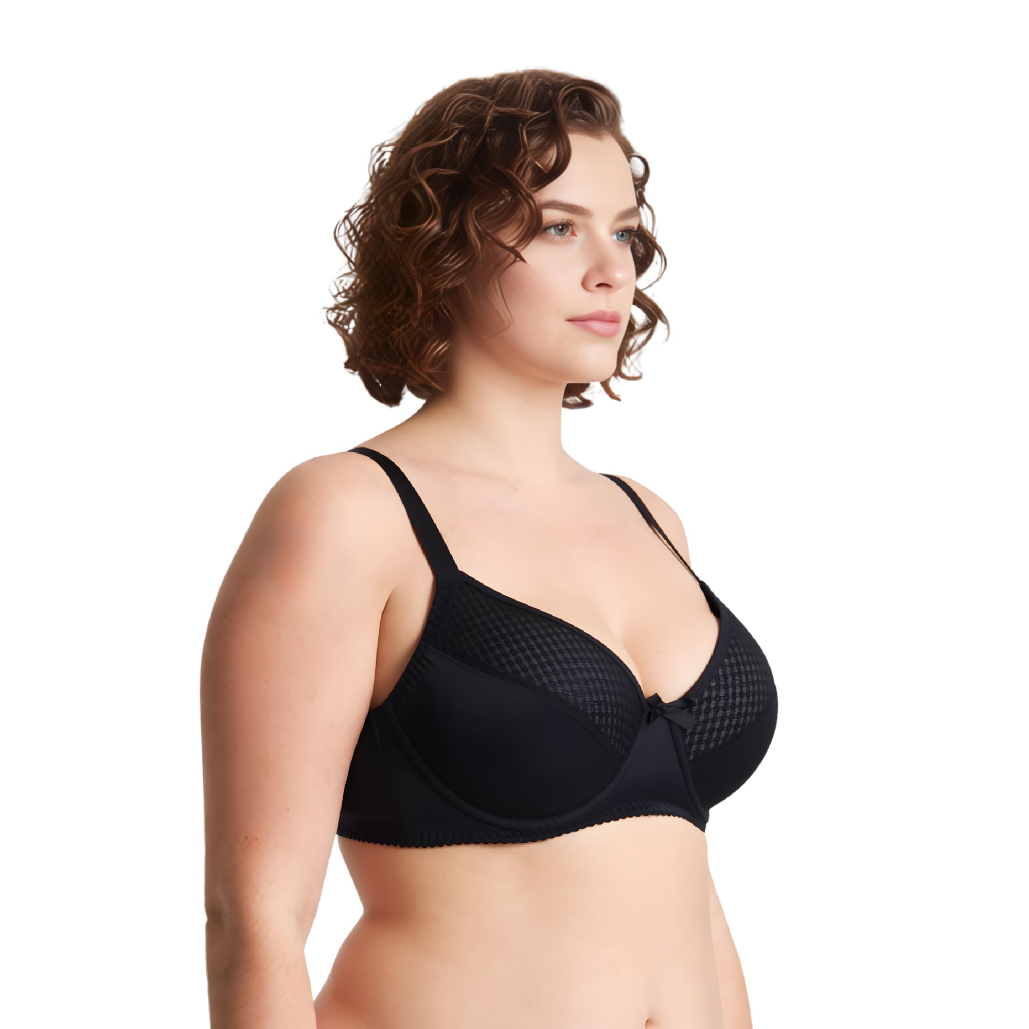 Curve Muse aux Femmes Grande Taille Non doublé Minimiseur À Armatures Soutien-Gorge Full-Figure