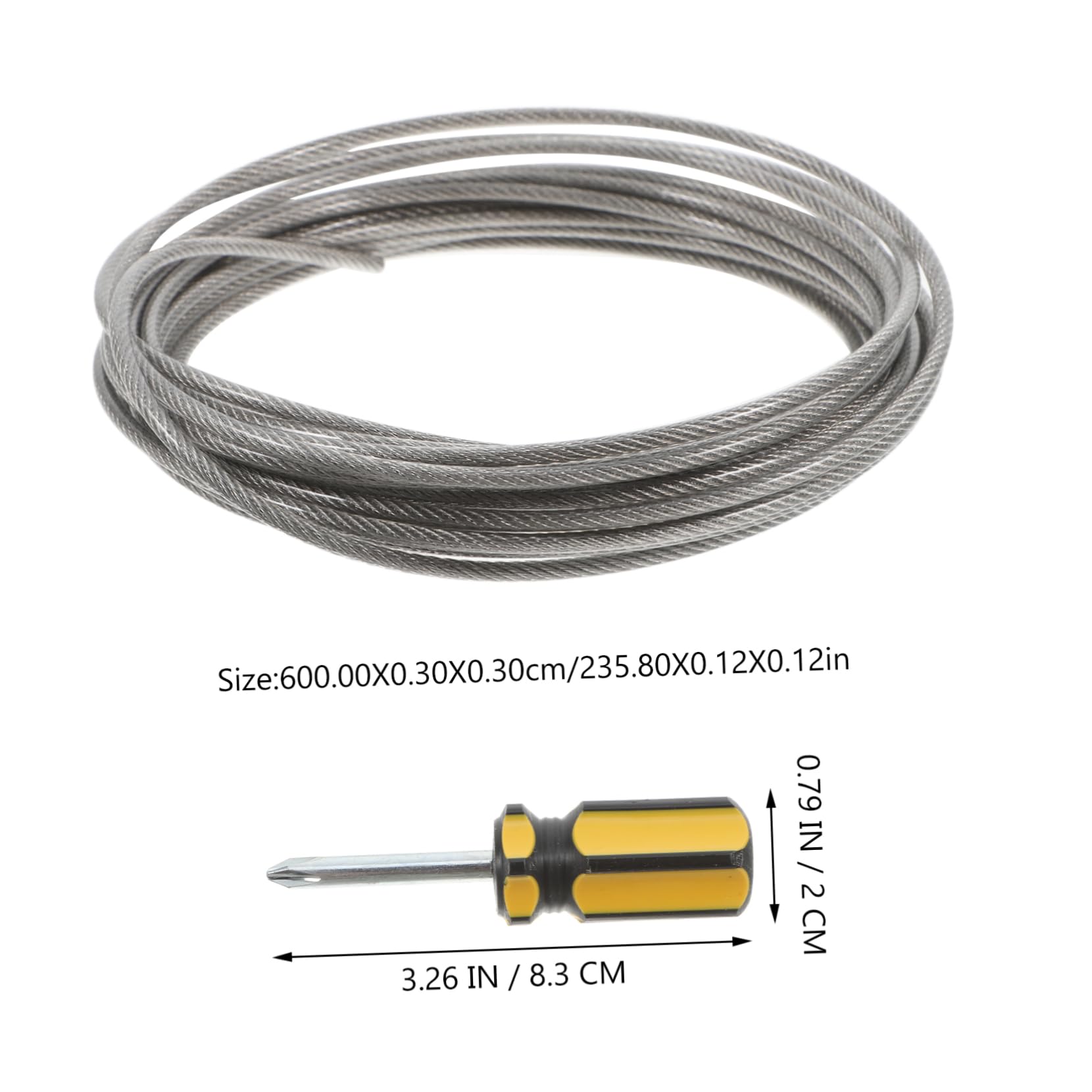HOLIDYOYO Versatile 3mm Wire Cable Kit Stainless Steel for Railing Fencing Clothesline Quick Installation