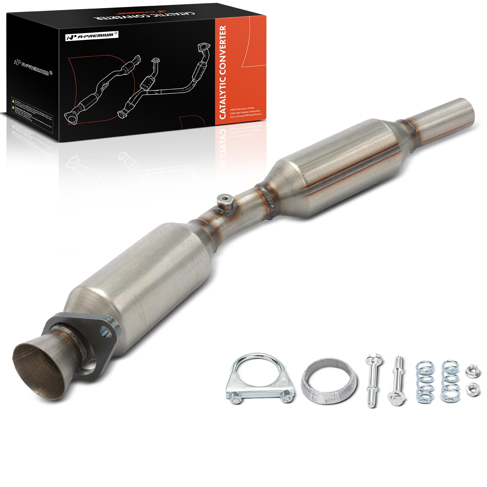 A-Premium Rear Catalytic Converter Kit Direct-Fit Compatible with Toyota Corolla 2003-2008, Matrix 2003-2008 & Pontiac Vibe 2003-2008, 1.8L, EPA Compliant