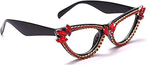 Miniatura 10 de bullabulling Gafas de lectura con diamantes de imitación brillantes y marco retro de cristal brillante