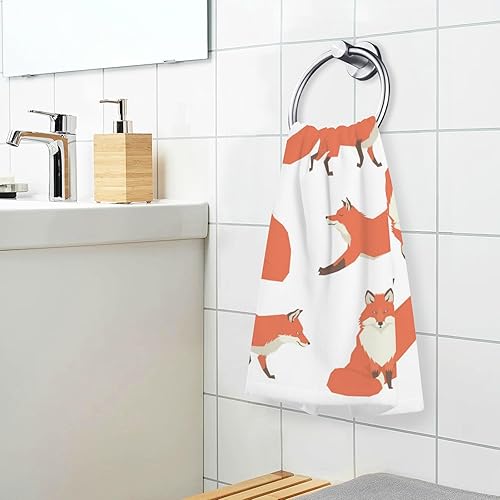 Miniatura 6 de susiyo Wild Animals - Paquete de 2 toallas de mano de algodón para baño, 16 x 28 pulgadas