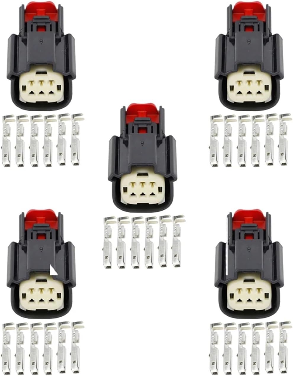 5Sets 6 Pin DJ7068W-1.5-21 Automotive Connector Harness Headlight Plug With Terminal 33472-0606 33482-0601 33472-0601