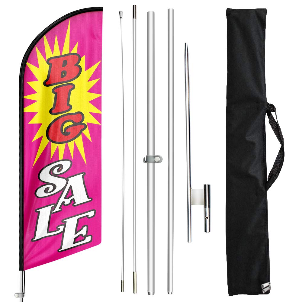 Kit drapeau et mât sans vent 3,3 m pour valoriser vos journées portes ouvertes