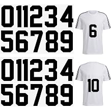 Iron on Numbers for Jersey, 8 Inches Iron on Numbers for Clothing, 22 PCS Heat Transfer Number of 0 to 9, Large Iron on Number for Team Uniform Sports T Shirts Basketball Football Baseball Black