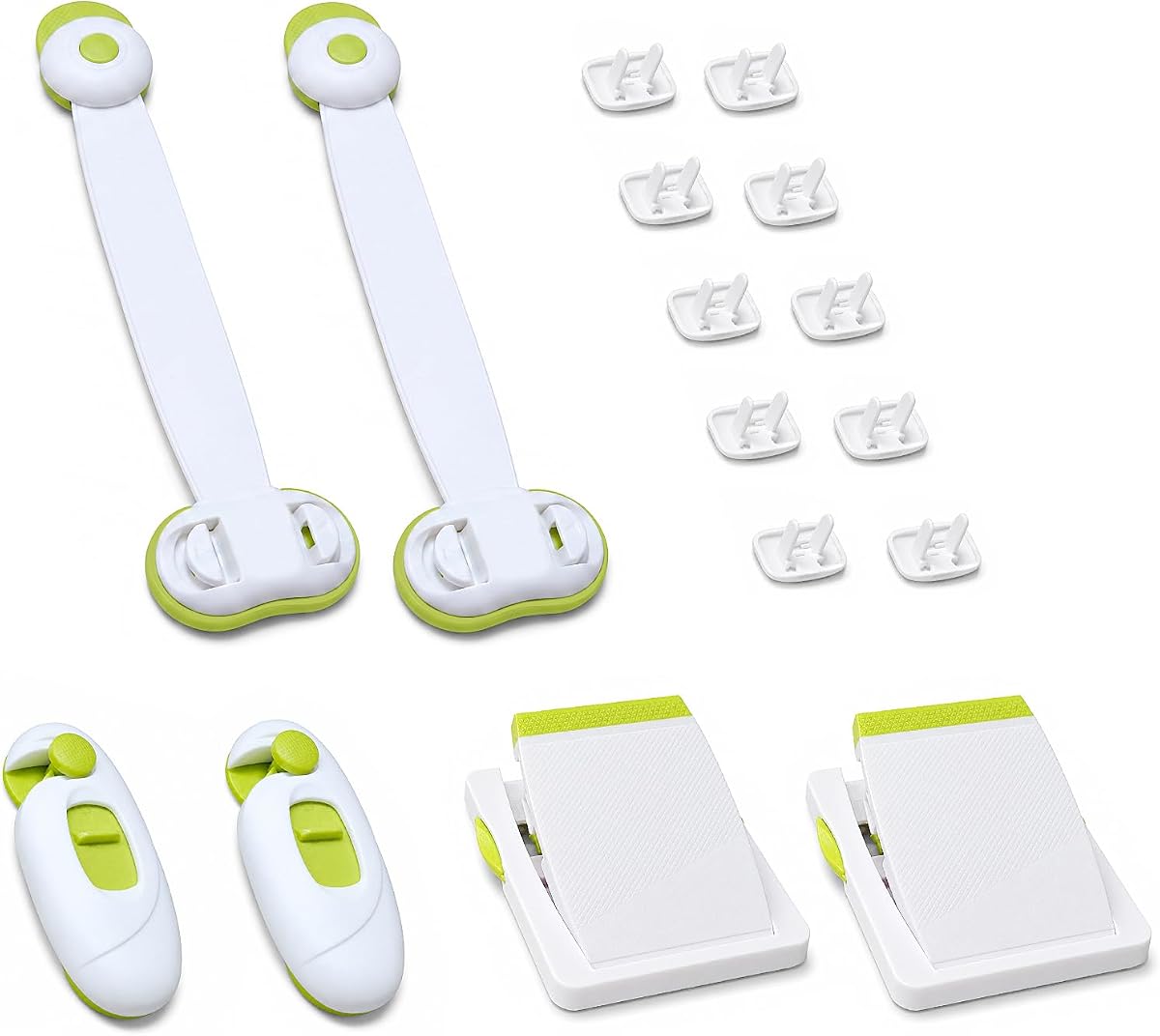 LATIBELL 16 Pack Baby Proofing Safety Locks Kit Cabinets Windows Outlets | Toddler Safety Kit Includes Cabinet Latches, Fridge & Window Locks, Outlet Covers, Ideal Home Protection For New Parent