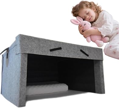 Foldable Sleeping Cabin, Soundproof & Light-Proof Sleeping Pod with Speaker & 40mm Thick, Ventilation Holes, Light Proof and Ventilated, Creation of Private Space for Ultimate Silence