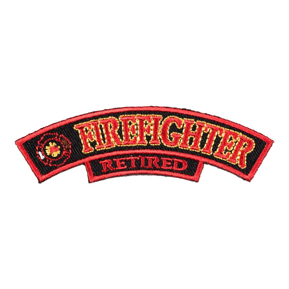 Firefighter Retired Rocker Patch, X-Small Size