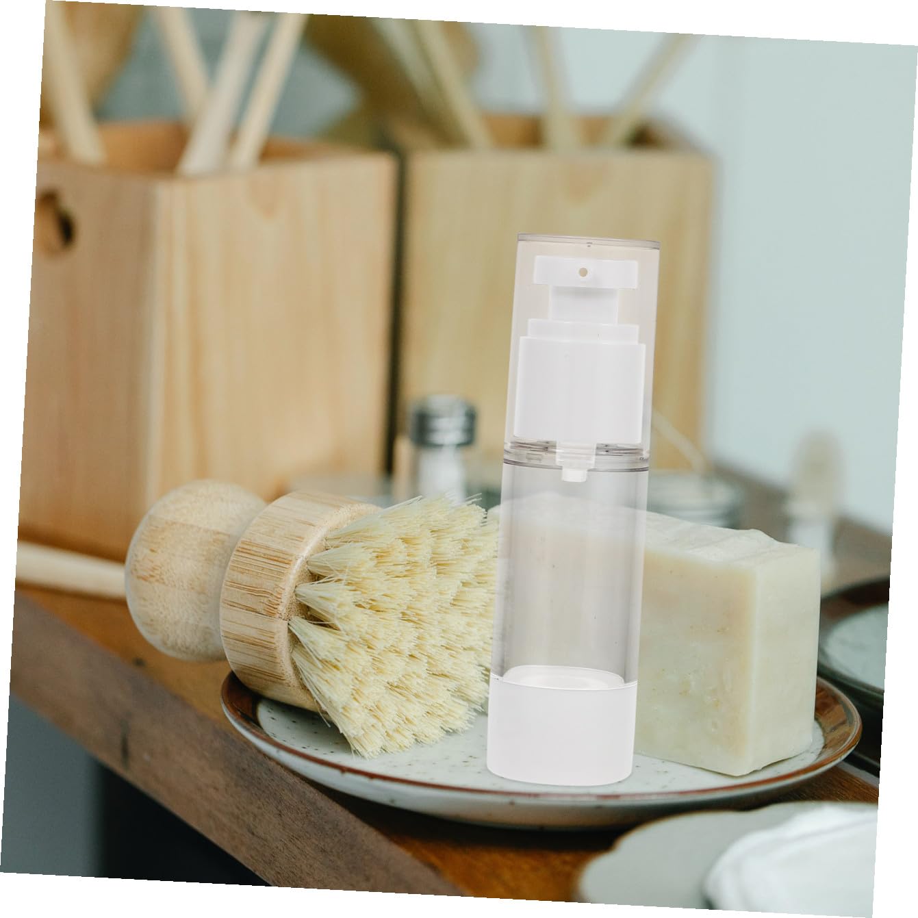 WOONEKY 10pezzi Bottiglie Da Viaggio Per Lozioni Dispenser Vacuum Impermeabili Per Cosmetici e Saponi Per Uso Quotidiano e Viaggi