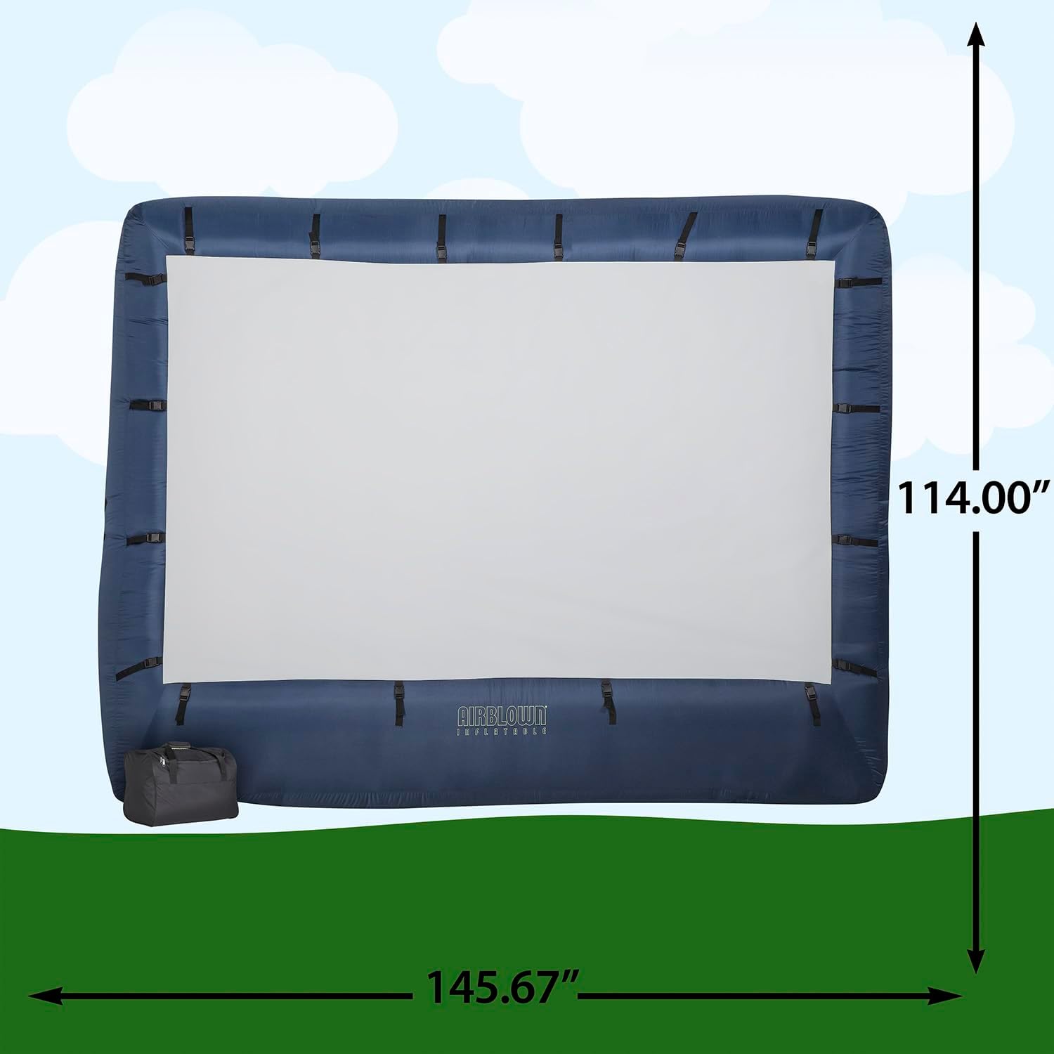 Gemmy 39121-32 Airblown Movie Screen Inflatable with Strage Bag, 149" Screen