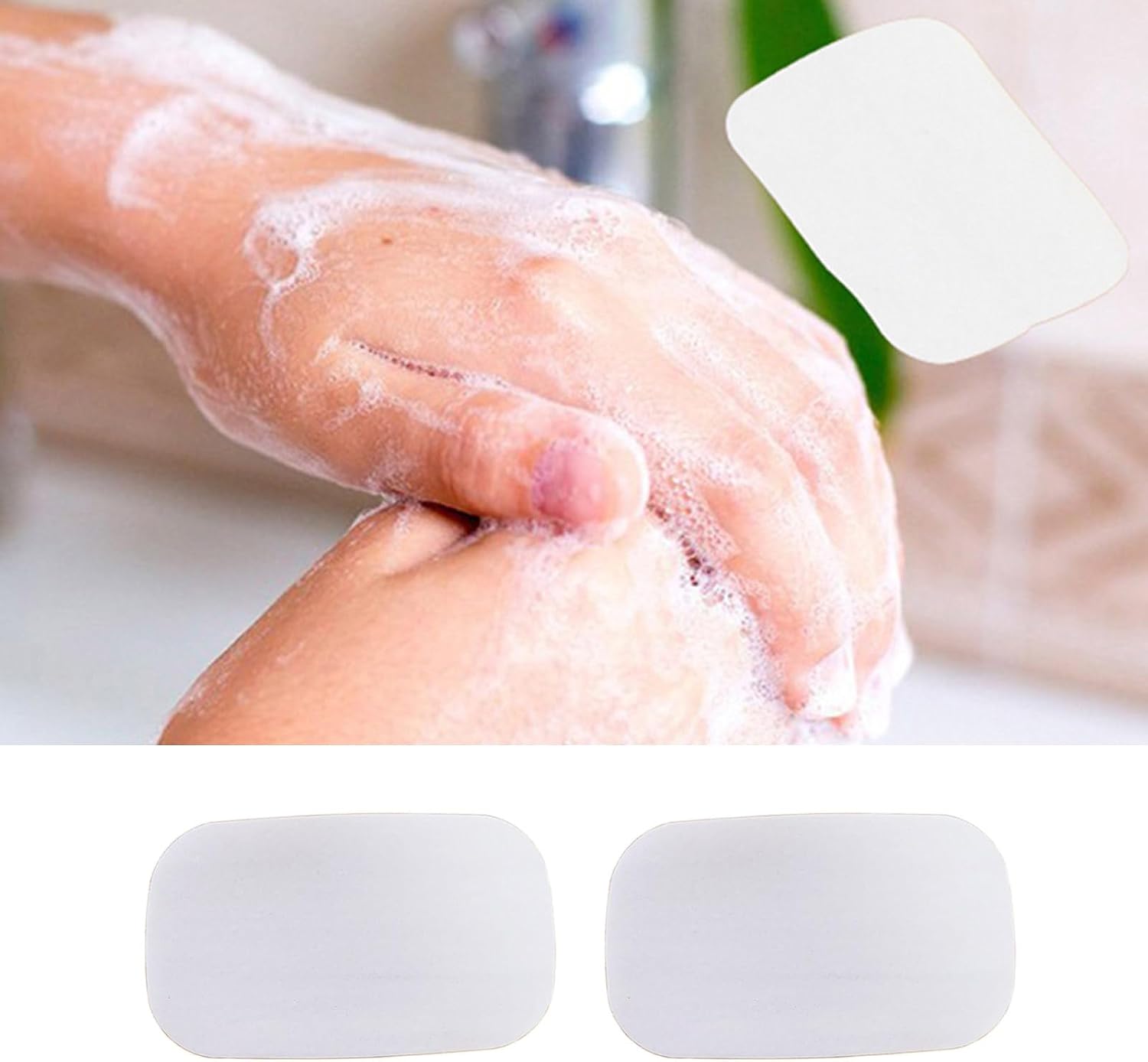 hejhncii 100/200/500x Paper Soap Sheets Portable Soluble Soap Paper Sheets Disposables Hand Washing Soap Sheet for Travel Outdoor