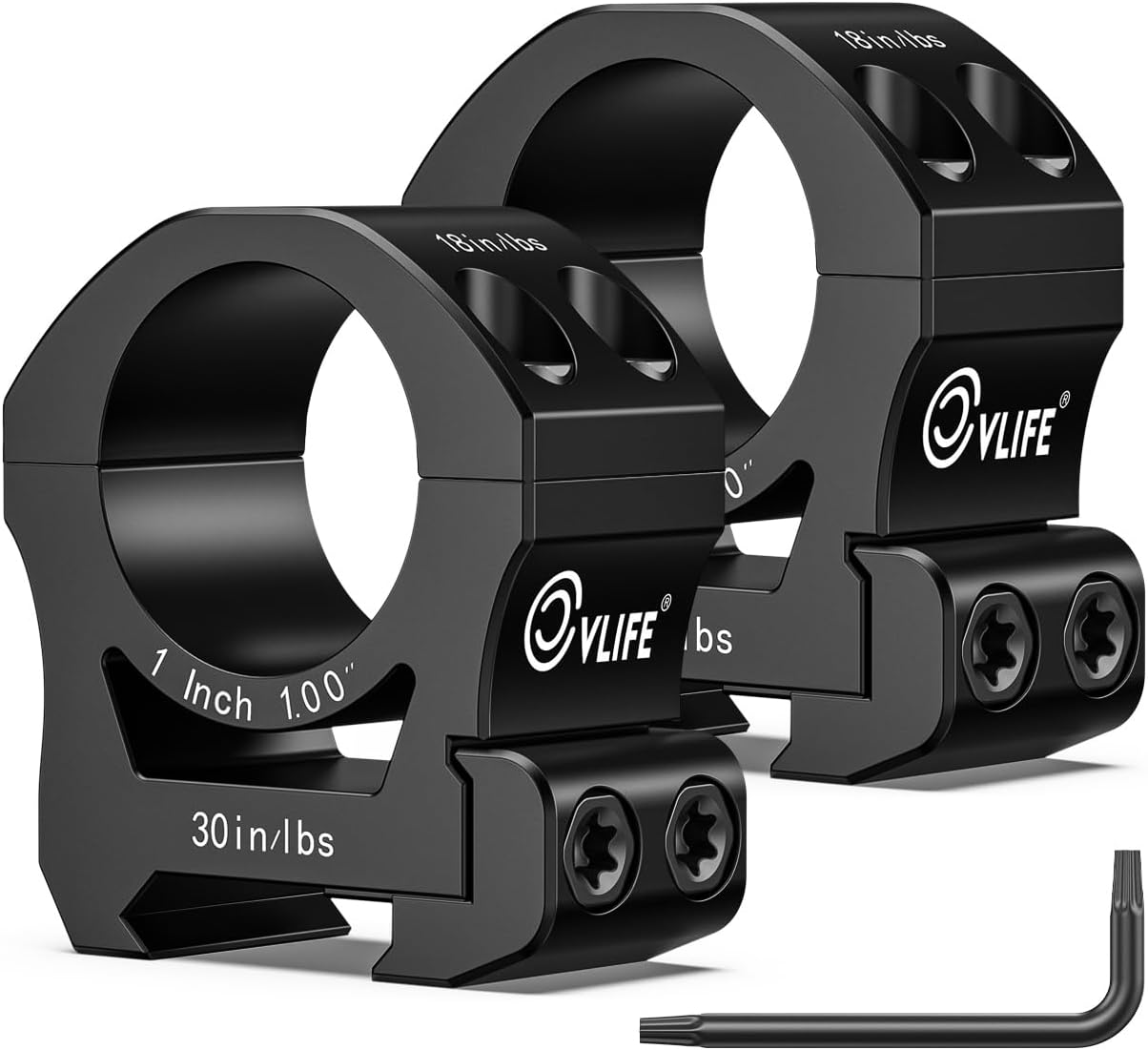 Precision Scope Rings Mount - Compatible with Picatinny Rails and More - 2 Pieces