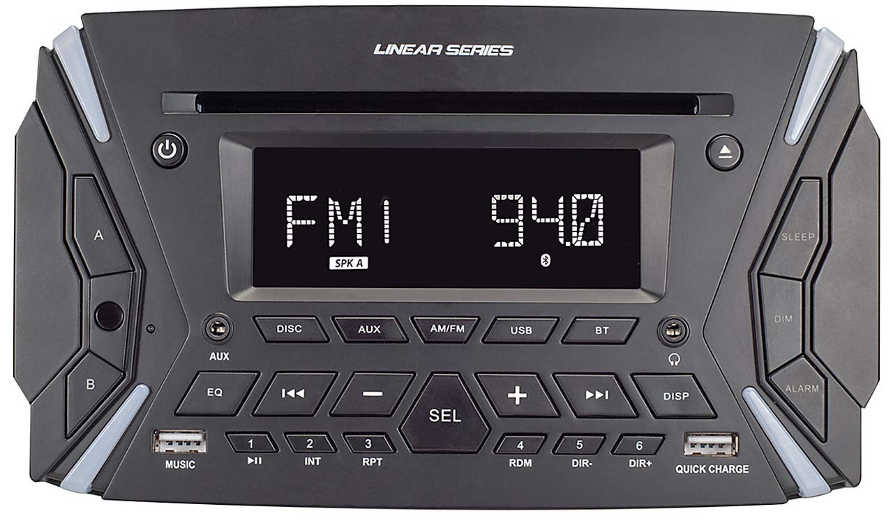 Magnadyne RV6100 AM|FM | DVD| CD | USB | AUX | App Ready Bluetooth Wallmount Stereo w/ App Control | Single Din Multimedia Receiver | RV & Camper Radio Replacement Stereo