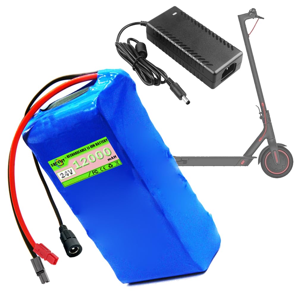 Akumulator litowy 24 V 10 Ah 6 Ah 12 Ah Akumulator zamienny 8 Ah Akumulatory litowo-jonowe 24 V Akumulatory skuterów z ładowarką i BMS do silników 100 W - 300 W