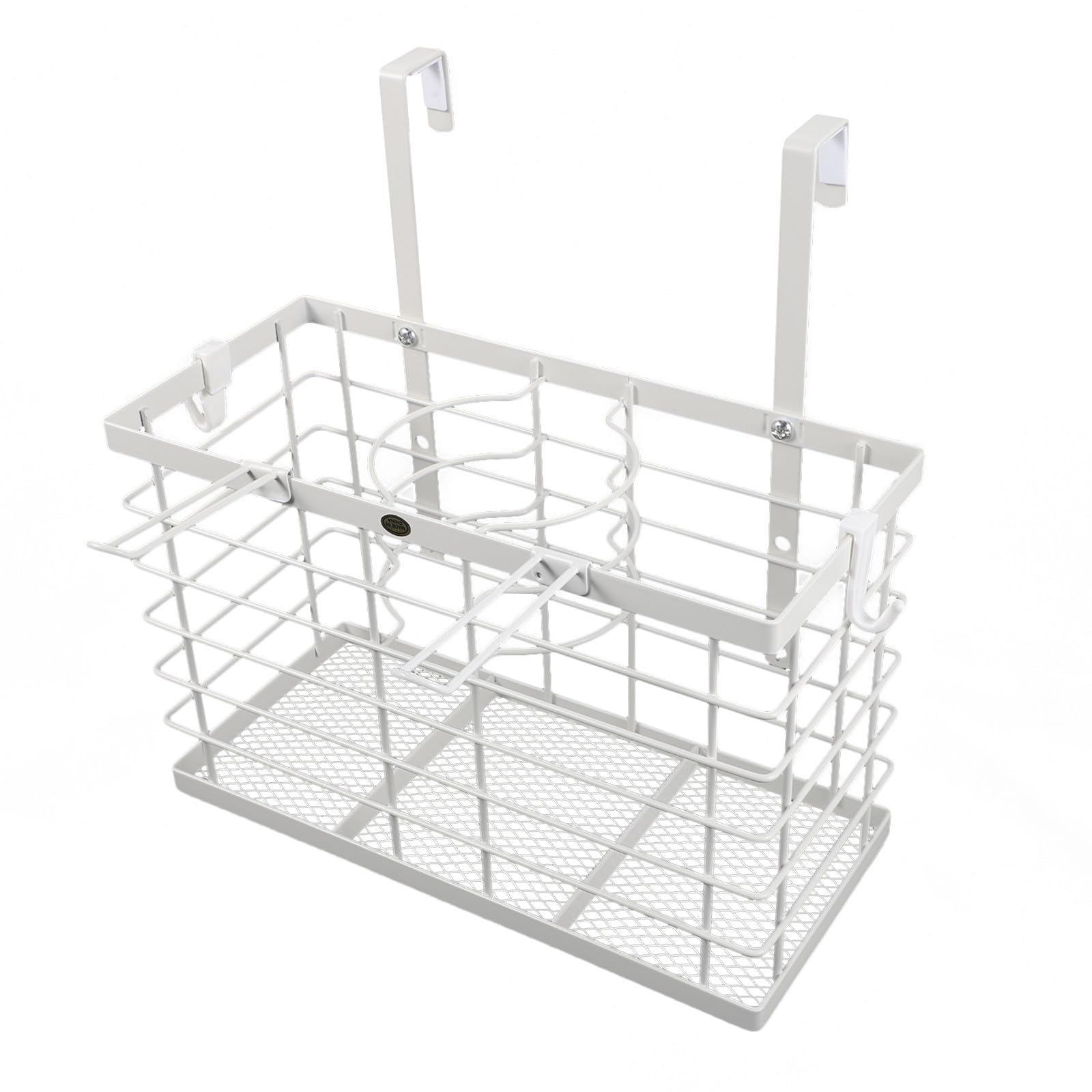 Toyvian Blanco Cesta Organizadora de Pared, Metal para Herramientas de