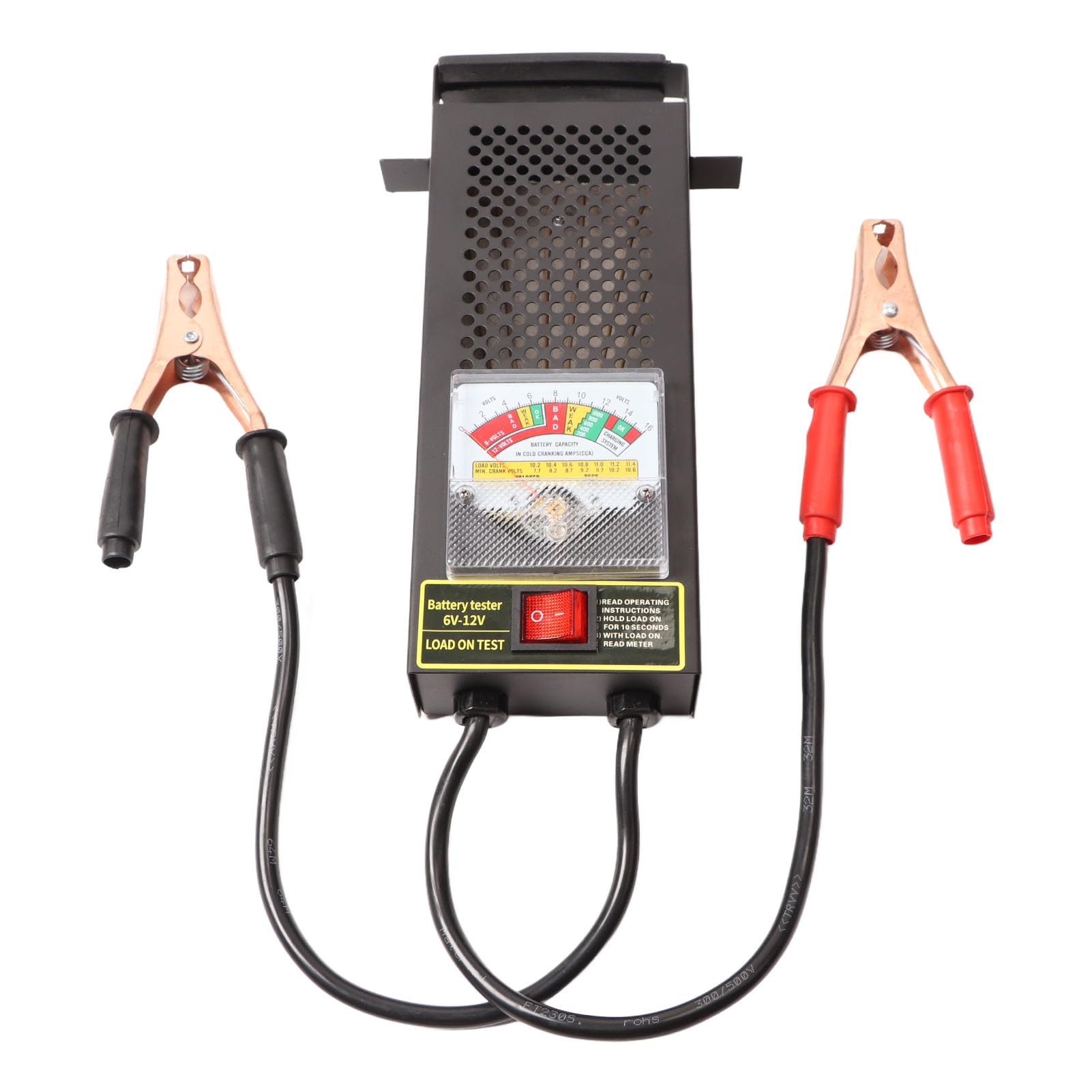 Dilwe Testeur de Batterie de Voiture Analyseur de Batterie Automatique en Cuivre et Alliage 6 V à 12 V Système de Charge de Haute Précision Vérification des Batteries de Voiture électrique