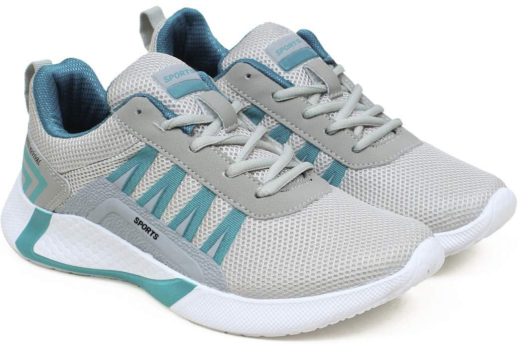 Free Kicks FK- 447 Premium Running Shoes for Men (Grey, Green) (B0D546WPGL) Amazon Price History, Amazon Price Tracker