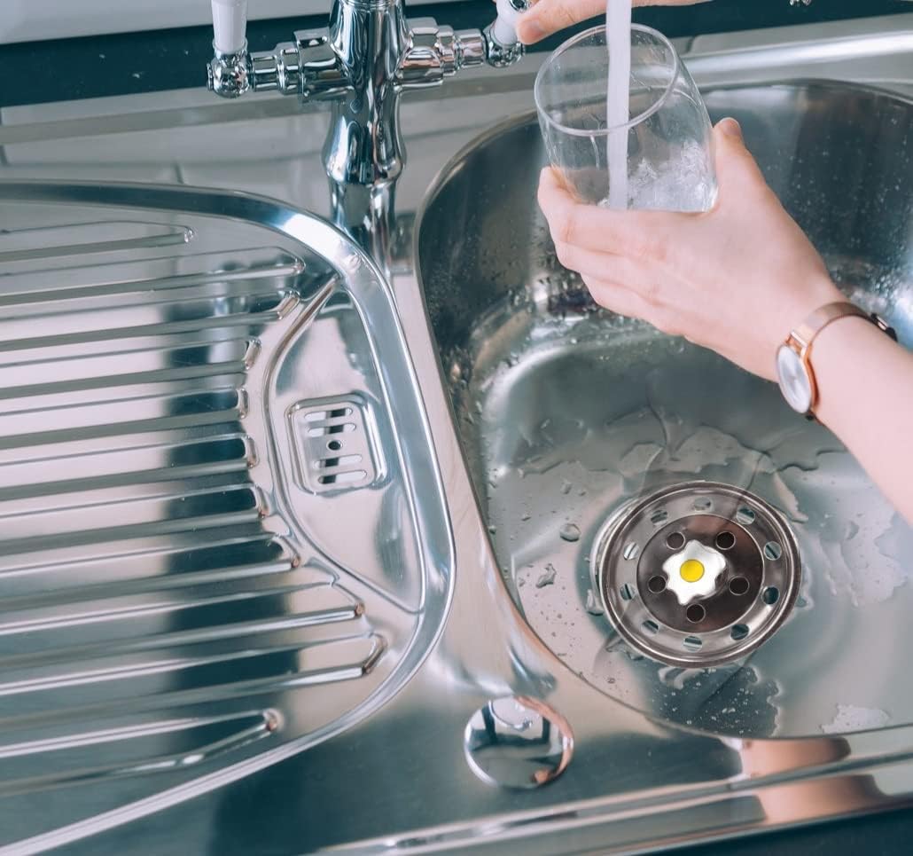 Kitchen Sink Strainer for Standard Drains - Drain Stopper With Fun Finish (Egg)