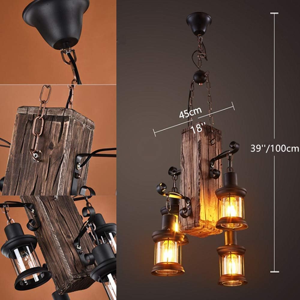 Bеѕt Cуbеr Dеаlѕ 🔥 LADIQI Industrial Vintage Wooden Hanging Pendant Light Retro Loft Lantern Chandelier 4 Lights Suspension Lighting Fixture for Coffee Shop Restaurant Bеѕt Dеаl LADIQI Industrial Vintage Wooden Hanging Pendant Light Retro Loft Lantern Chandelier 4 Lights Suspension Lighting Fixture for Coffee Shop Restaurant