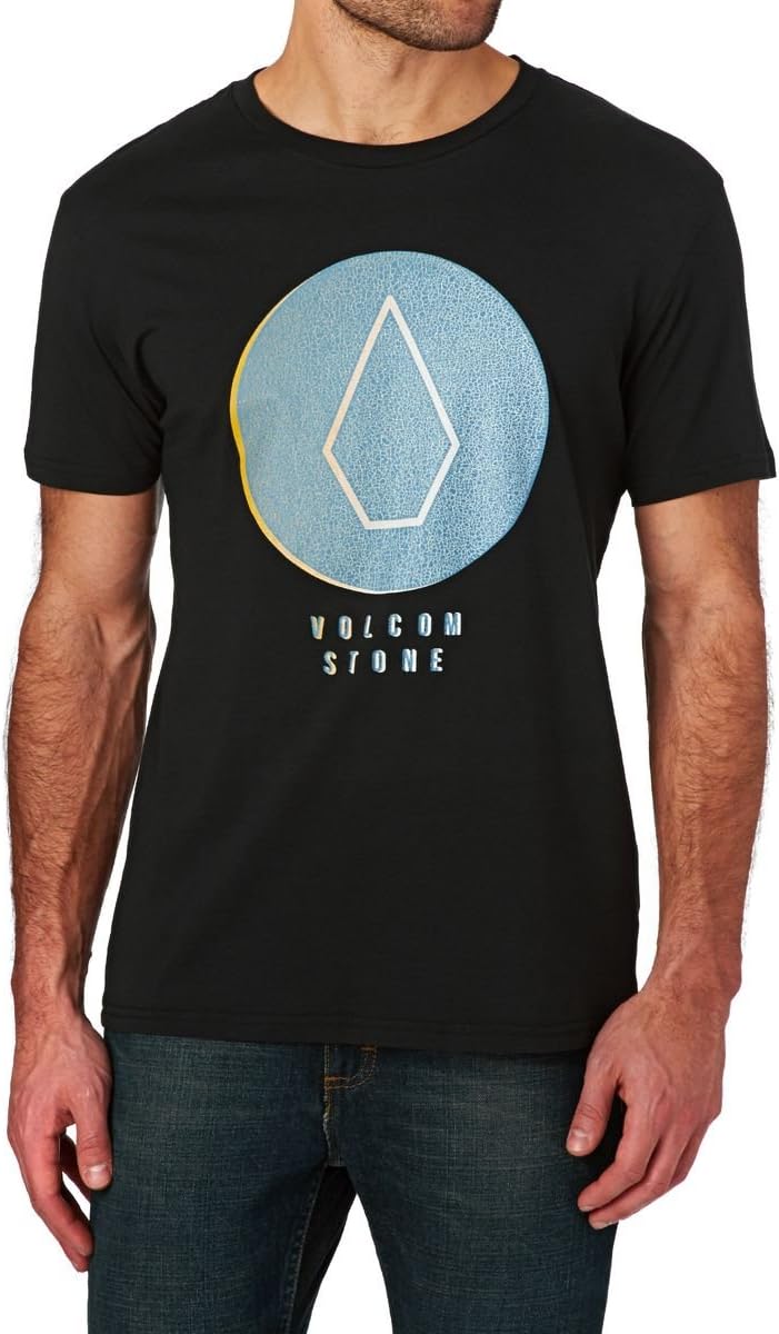 Volcom Cracked Short Sleeve T-Shirt in Black (Small)