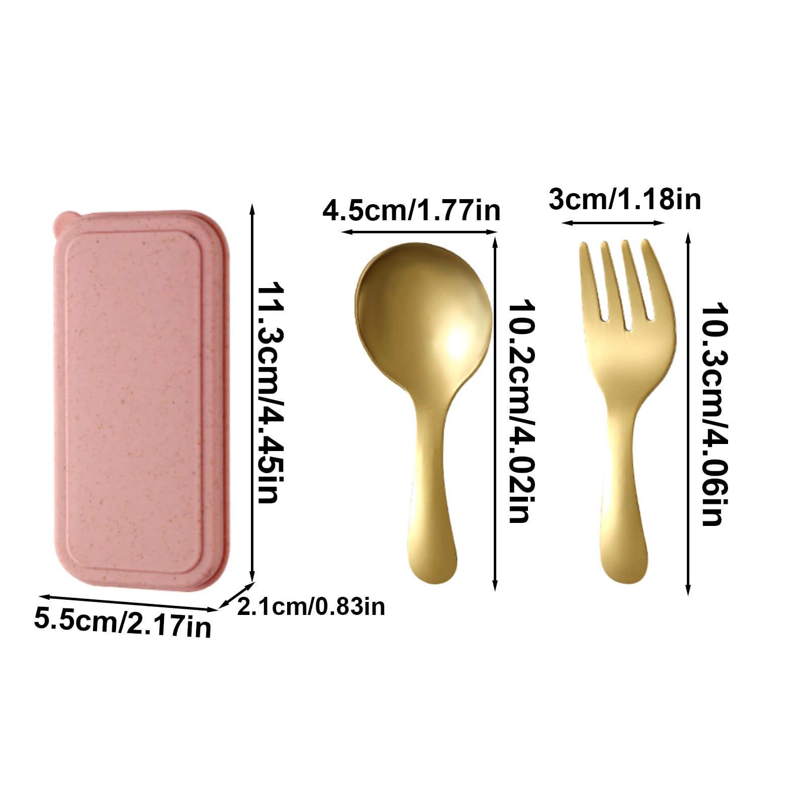Löffel-Gabel-Set Besteck- und Geschirrkasten | Kleines Löffel Und Gabel Besteckset Für Reise Küche Camping Outdoor Picknick Mittagessen Kinder Erwachsene