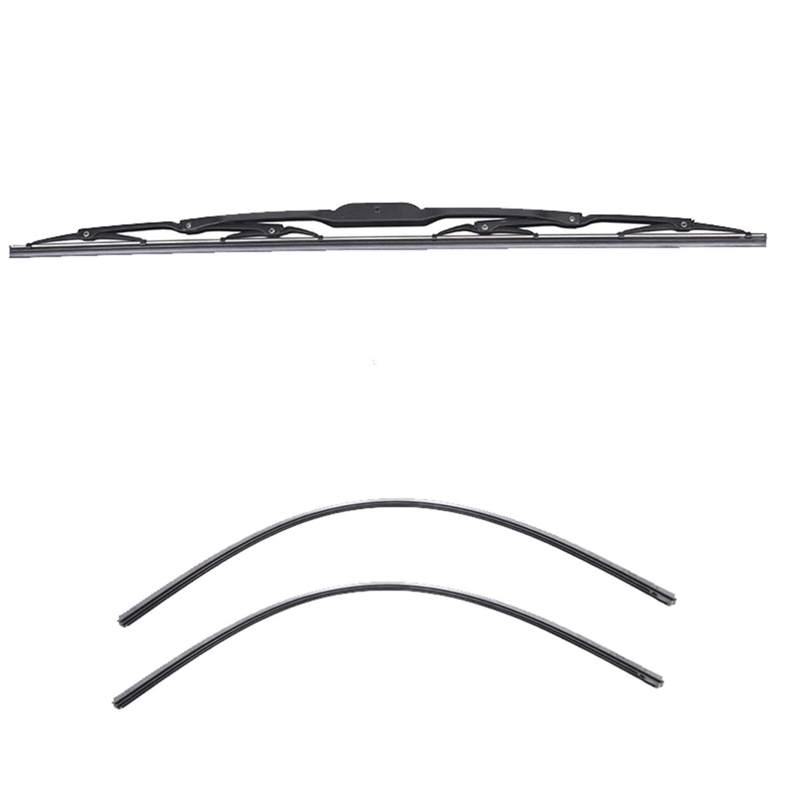 HUANGYUZHENZHI 2Pcs Car Rubber Wiper Blade Refill for Metal Wiper 14''16'' 22'' 24'' 26''6mm Wiper Refill Universal Windscreen FRONT Window (Item Length : 2Pcs 6mm 16 inches)