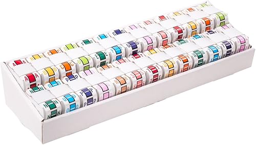 TAB Rollo de etiquetas de carpeta alfabética, 1 pulgada, 500 etiquetas/rollo (A-Z Full Set) disponible en Yaxa Guatemala