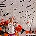 170Pcs 3D Bats Wall Decor, Bats Halloween Decorations, 6 Sizes PVC Bat Stickers Halloween Party Supplies for DIY Home Window Wall Decals Indoor Room Bathroom Door Decor with Double-Sided Foam Tape