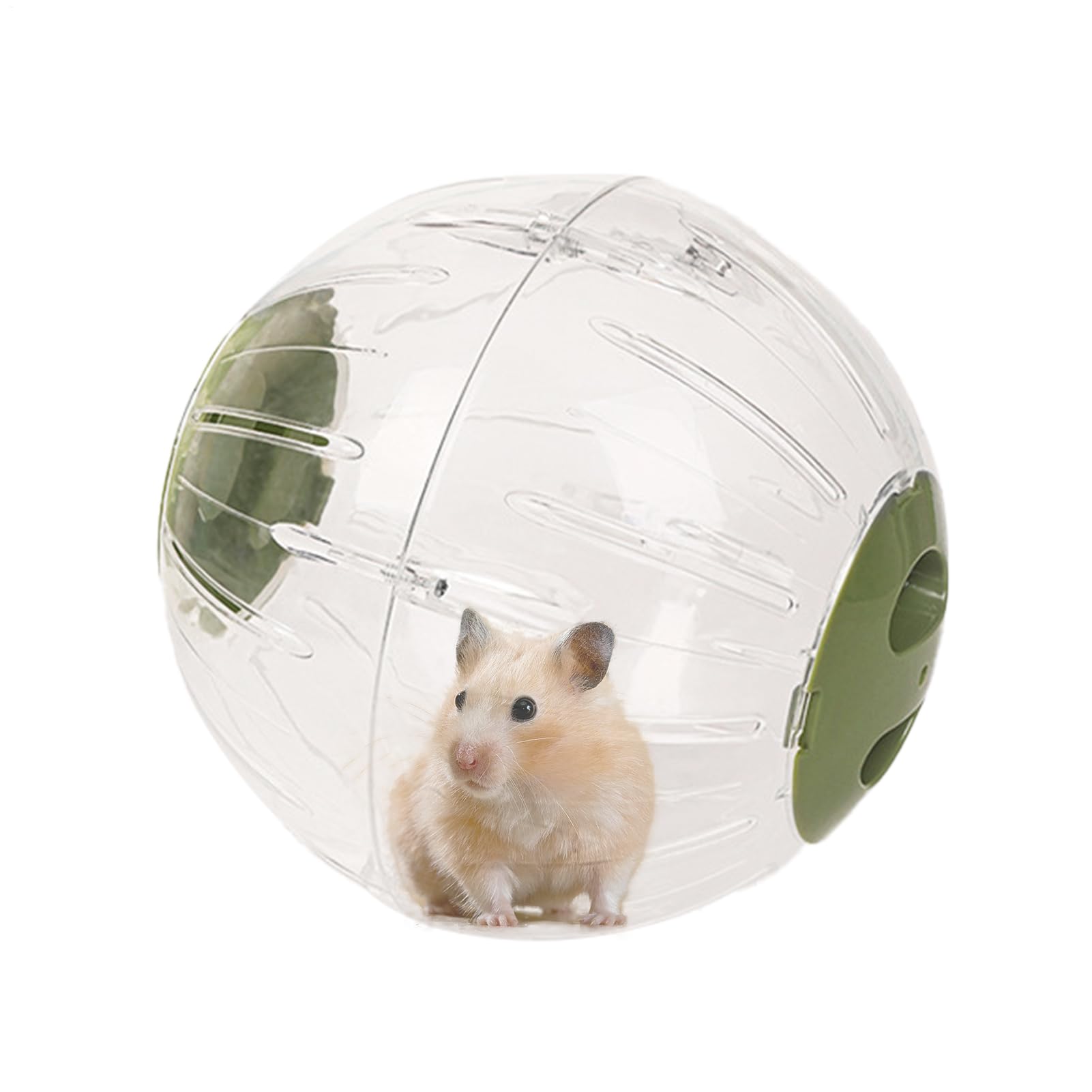Transparent Hamster Ball 18.5x18.5x18.5cm Large Hamster Exercise Ball Hamste-r Ba-ll Quiet & Safe Running Wheel Ba-ll For Syrian Hamsters, Chinchillas, Small Pets, Escape-Proof Ventilated Design