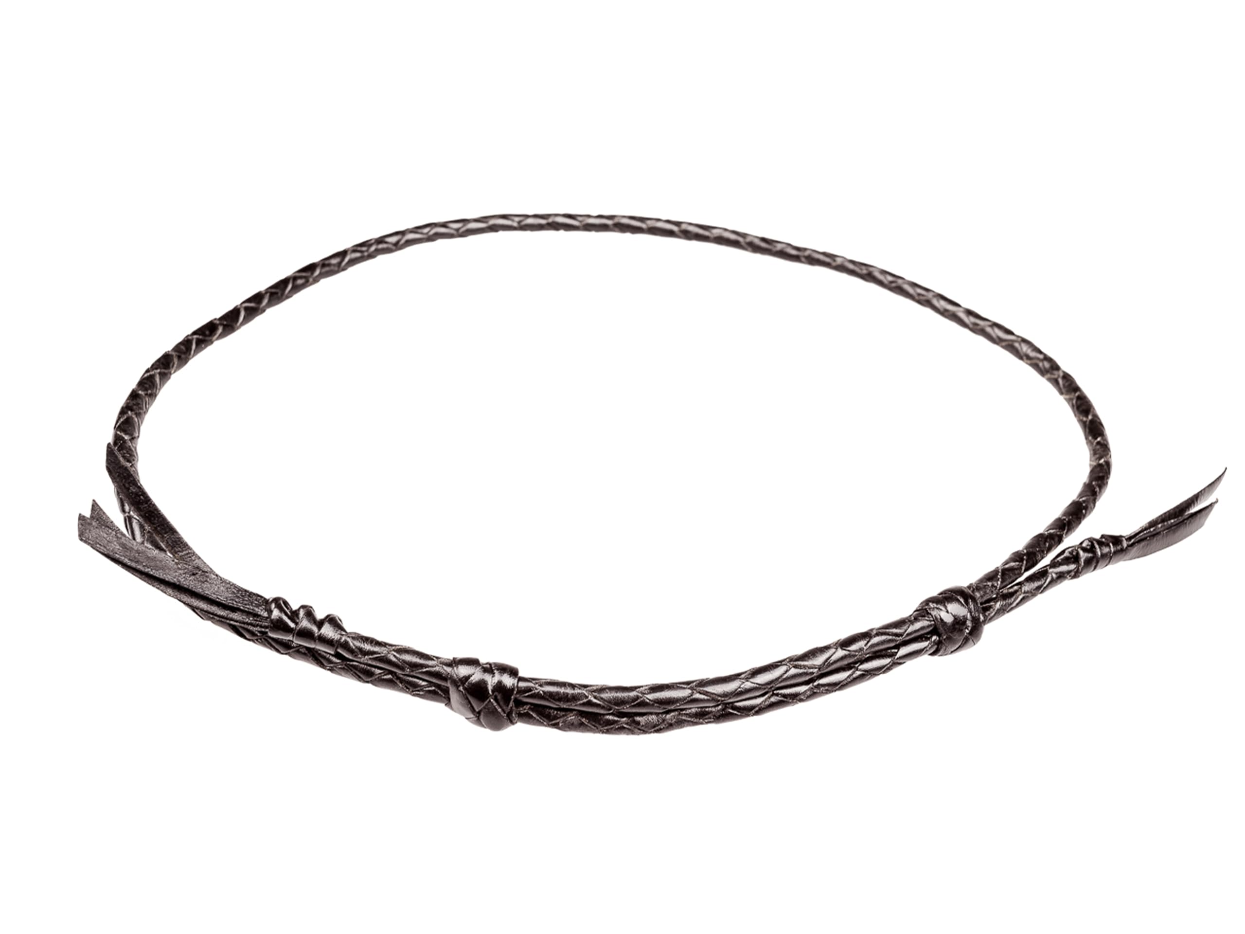 Badgery Belts Cowboy Hat Band - Western 4 Plait Single Round Style Kangaroo Leather Hand Braided - Adjustable Cowboy Hat Band for Men and Women - Ideal Gift for Owners of a Straw Hat or Leather Hat.