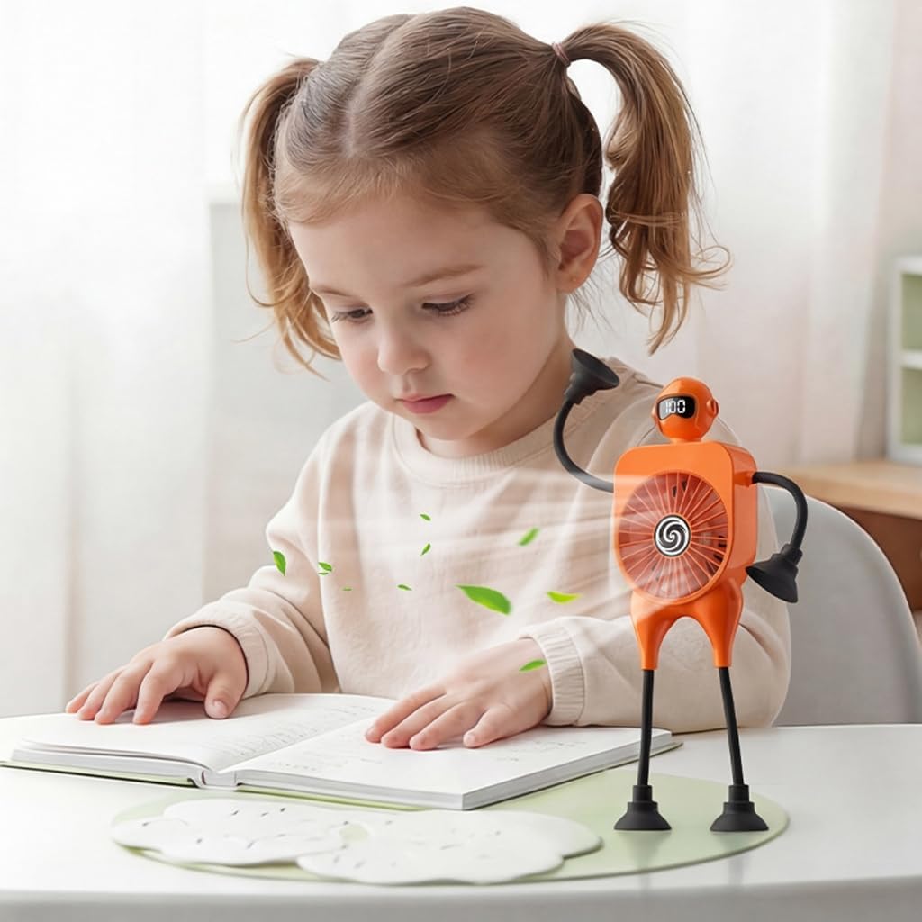 Intelligent Desktop Fan With Protective Silicone Case Ideal For Baby pushchair