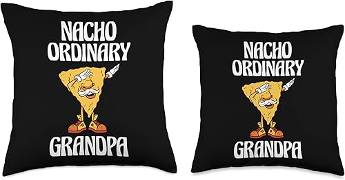 Miniatura 3 de Nacho Ordinary Grandpa Grandparents Day Grandpa Nacho Dad Joke Grandfather - Almohada de 18 x 18 pulgadas, multicolor