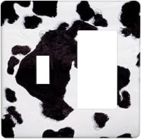 Vista 53 de Placa de interruptor de luz con estampado de leopardo de 1 banda, placa de pared basculante individual, placa decorativa eléctrica GFCI