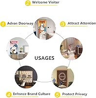 Vista 3 de Cortina japonesa Noren para puerta, tapiz de Maneki Neko Lucky Cat y Koinobori, cortina de puerta impresa Ukiyoe para decoración del hogar, 29 x 35