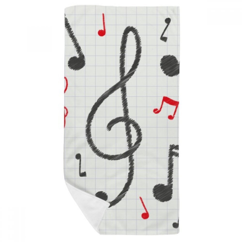 Serviette de bain motif musique pour le sport et le soin du visage au quotidien