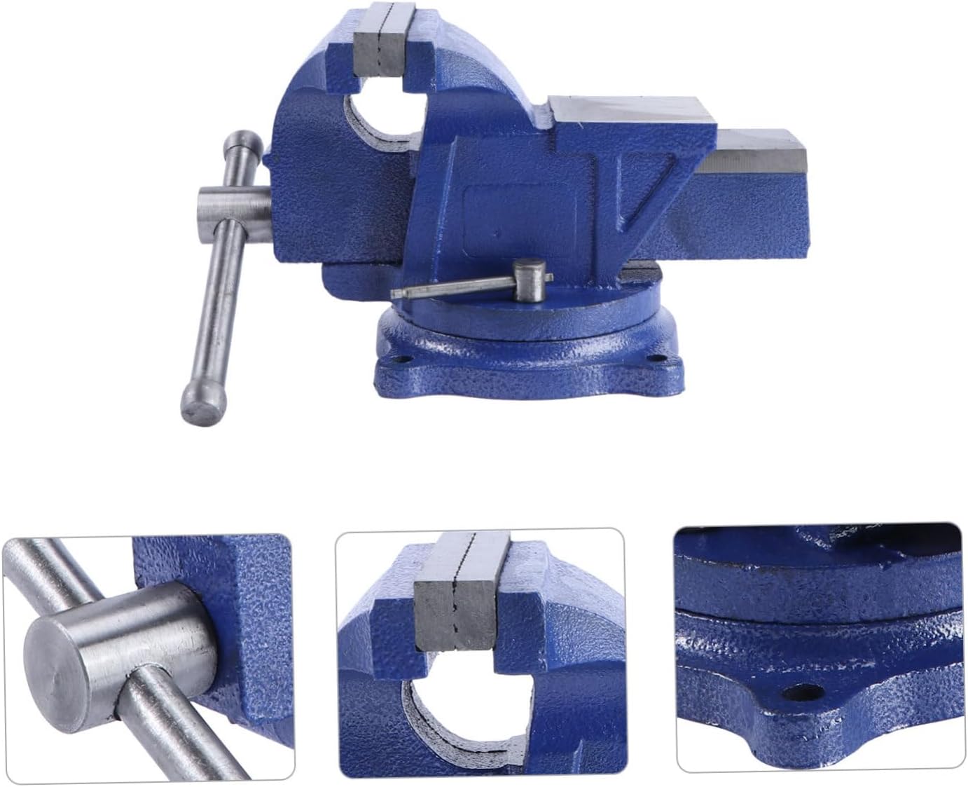 VILLCASE Heavy Duty Steel Bench Vise Clamp for Woodworking DIY Crafts Jewelry Carving Milling Compact Portable Tabletop Household Workbench Tool