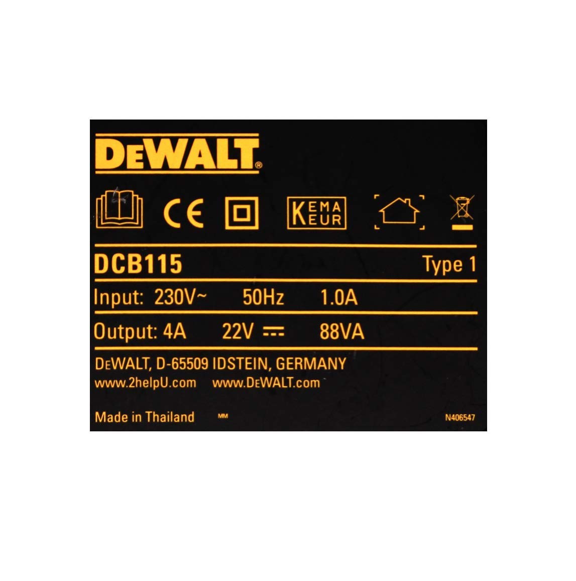 DEWALT DCB184 5,0 Ah 18 V XR Lithium-Ionen-Akku + DCB115 Ladegerät, Gelb Werkzeugakkus