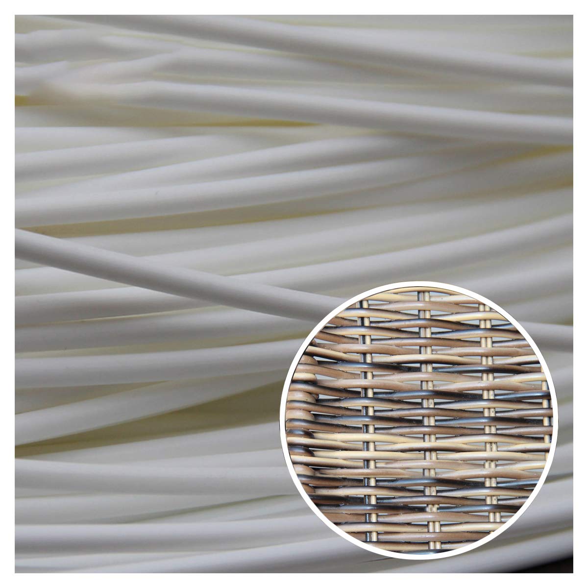 Buy Wuweihome 32.8 ft(10m) Synthetic Circle Rattan Polyethylene Plastic Round Rattan Woven for