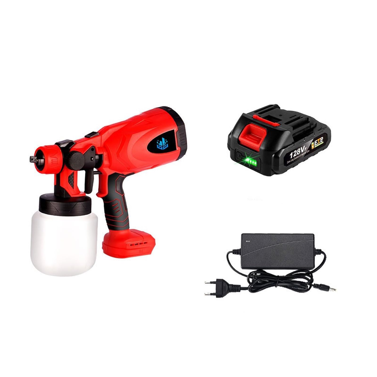 Pistolet de pulvérisation pour batterie 18V sans fil avec réservoir 800ml couleur D
