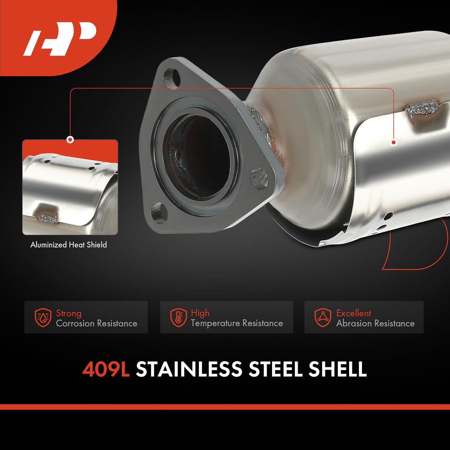 A-Premium Rear Catalytic Converter Kit Direct-Fit Compatible with Honda Fit 2009 2010 2011 2012 2013, 1.5L, EPA Compliant