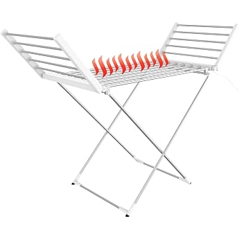 Todeco Electric Clothes Dryer Folding Clothes Airer with Heating Function